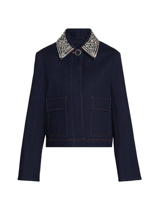 Veronica Beard Jackets & Blazers - NEW, Veronica Beard Barrington Denim Embellished Jacket Sz 12 #SJ2300